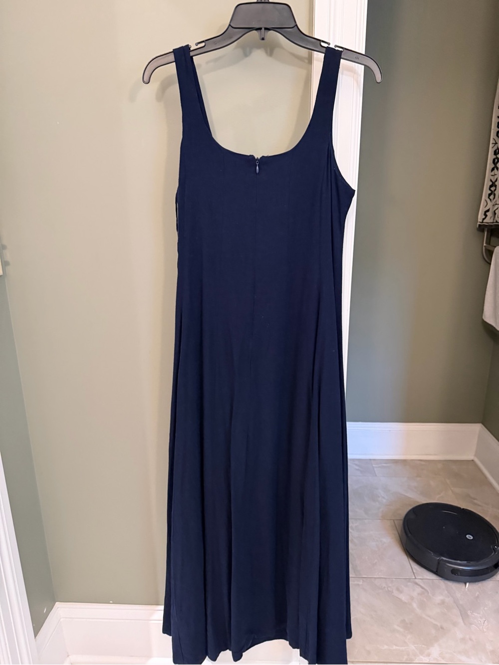 Halogen Women’s Navy Scoop Neck Linen Maxi Dress